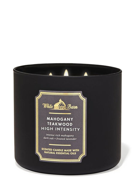 נר ריחני White Barn Mahogany Teakwood Intense 3-Wick
