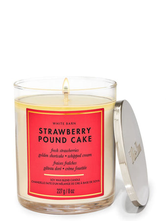נר ריחני Bath & Body Works Strawberry Pound Cake