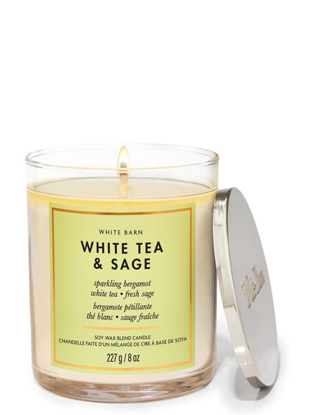 Bath & Body Works White Tea & Sage Scented Candle