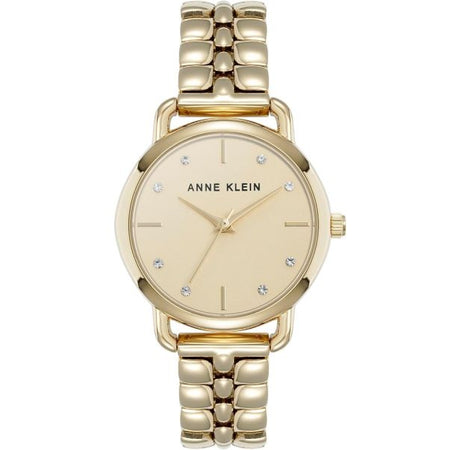 שעון אן קליין Signature Round Crystal Accented Dial