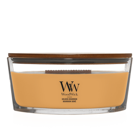 Woodwick Golden Bourbon Ellipse Jar Scented Candle