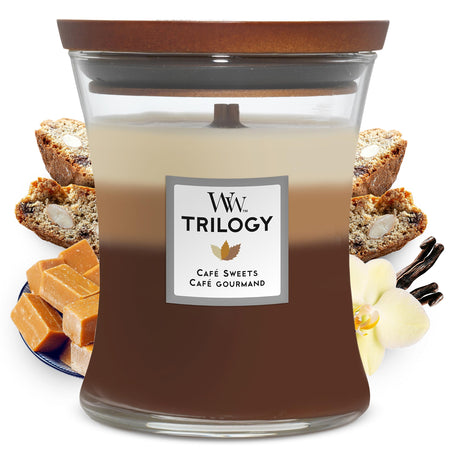 נר ריחני וודוויק Trilogy Cafe Sweets Hourglass Medium