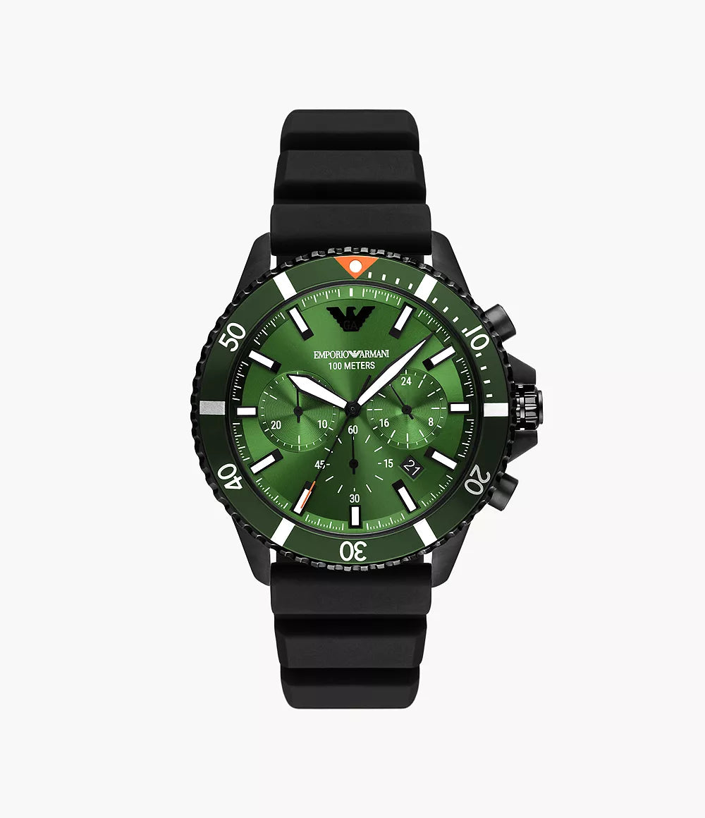 Emporio armani shop watch green strap