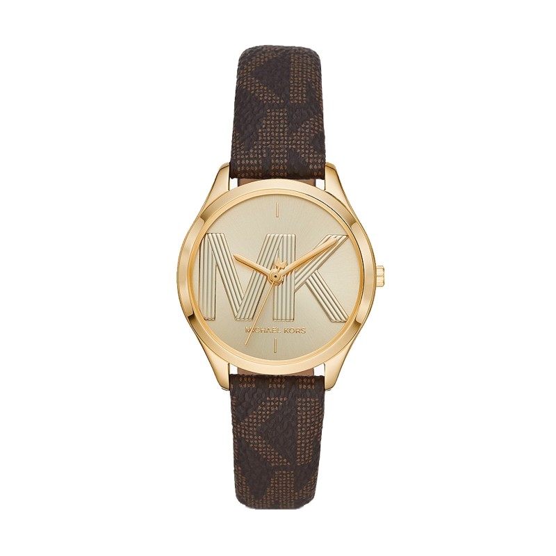 Michael Kors Jaycie Logo and Gold-Tone Watch