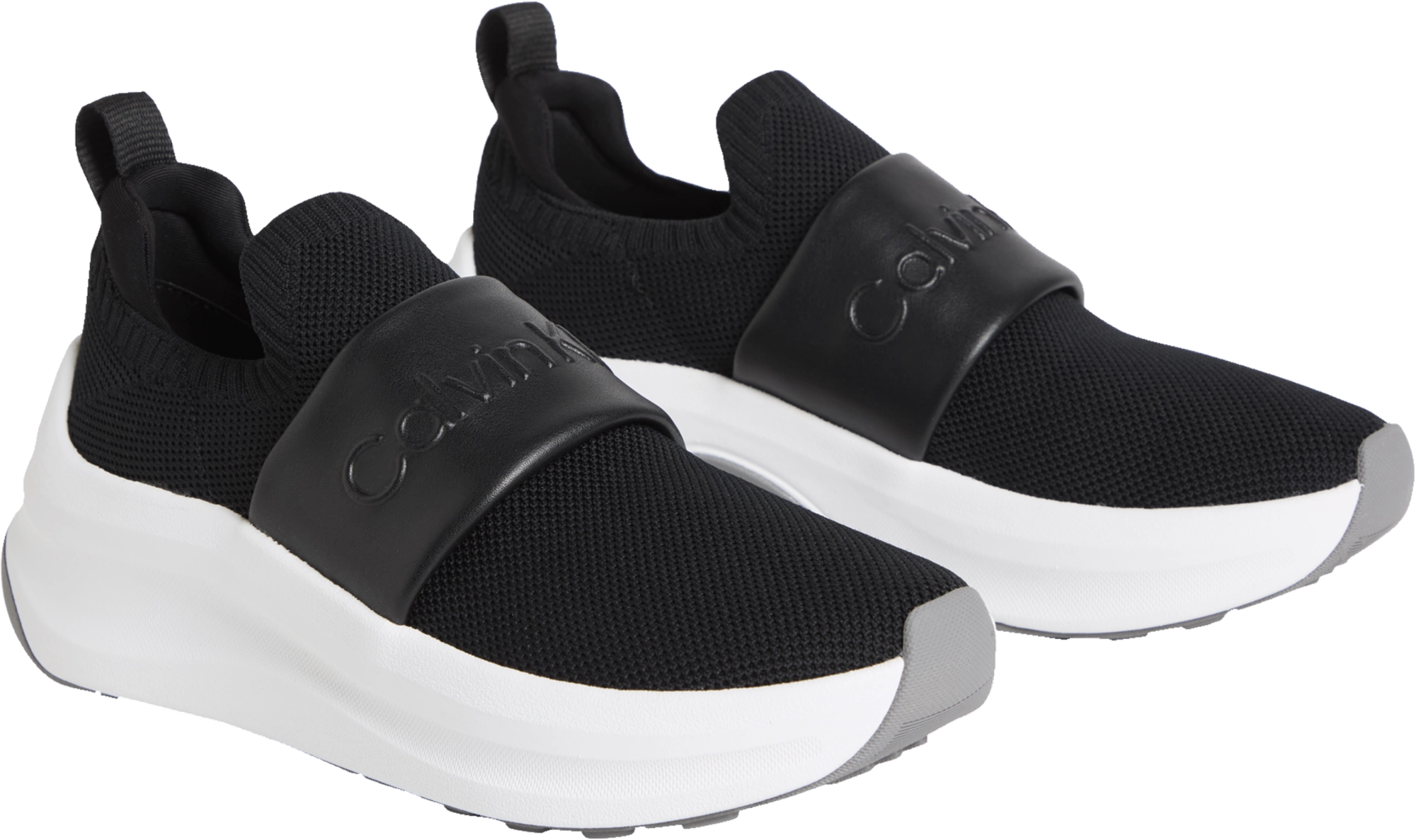 Calvin Klein Chunky Run Slipon Knit Logo Tape Shoe