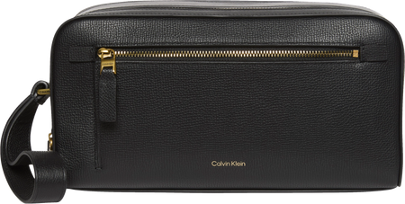 Calvin Klein Premium Leather Dopp Kit Bag