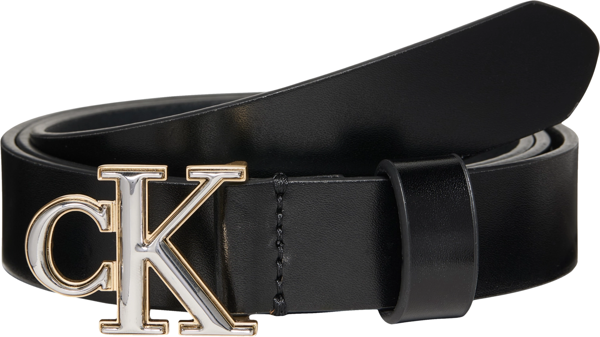 حزام كالفين كلاين Round 2color Buckle Smooth 25