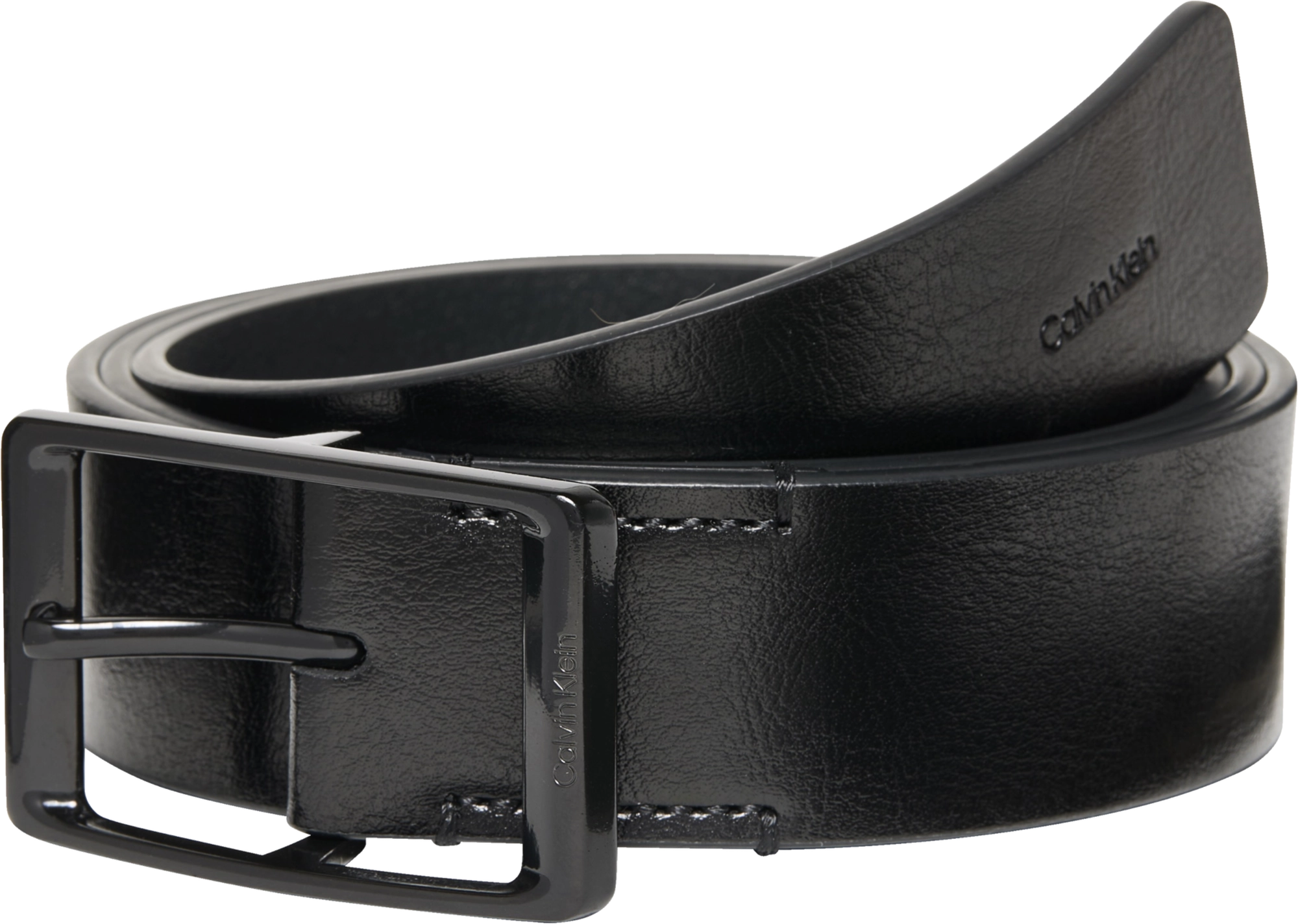 חגורה קלווין קליין Casual Round Buckle Tumbled 35mm