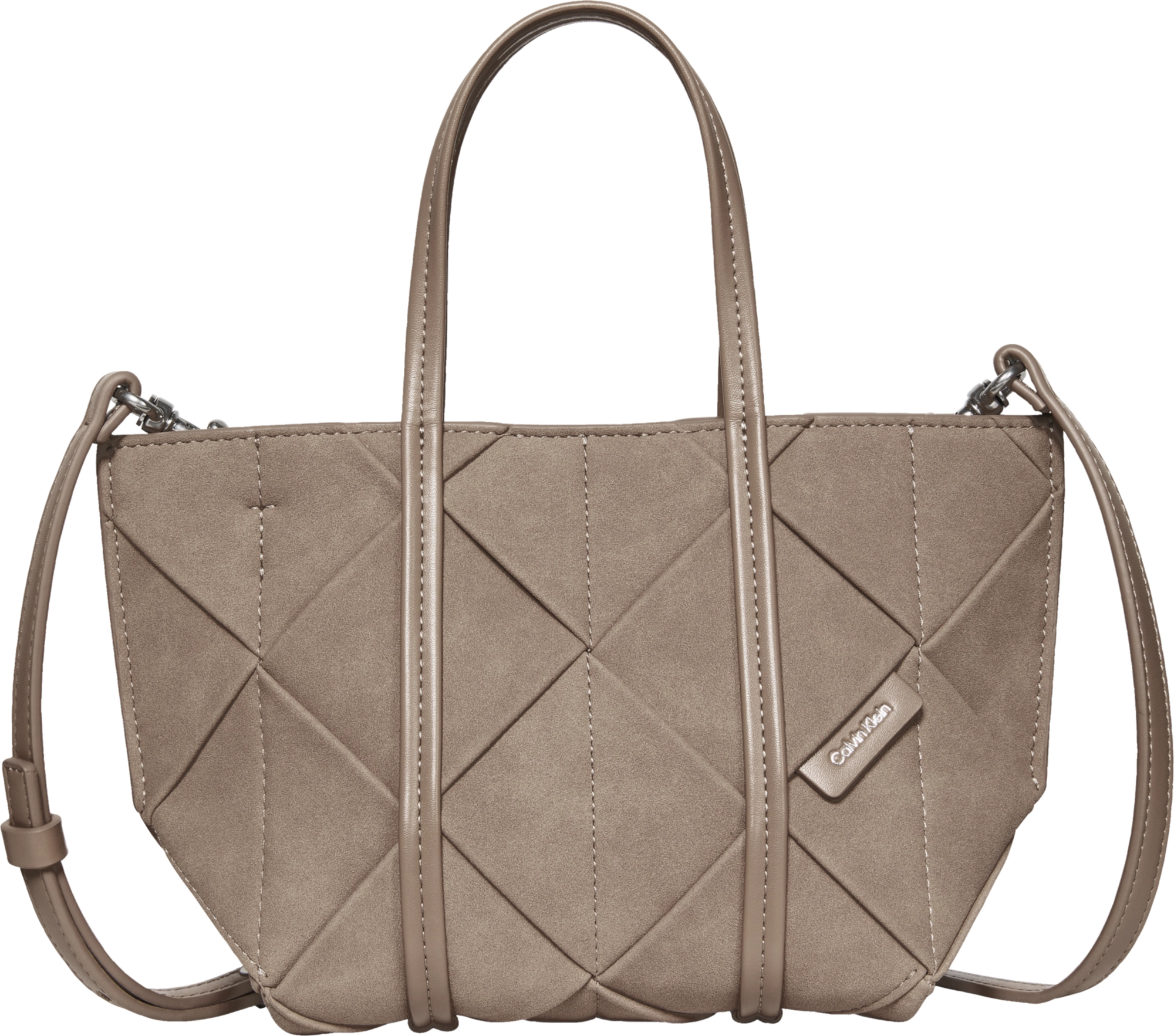 תיק קלווין קליין Woven Sueded Mini Tote Crossbody