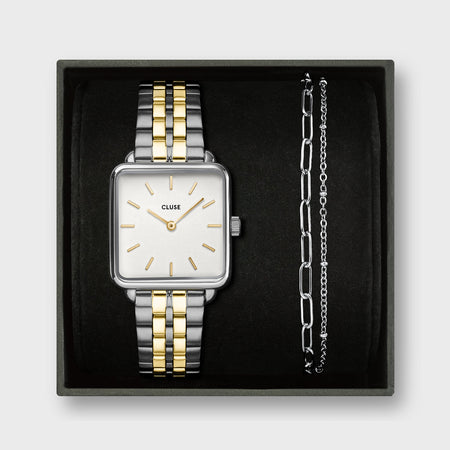 Cluse La Tétragone Watch and Bracelet Set