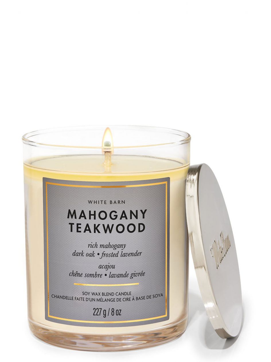 شمعة معطرة باث اند بودي وركس Mahogany Teakwood