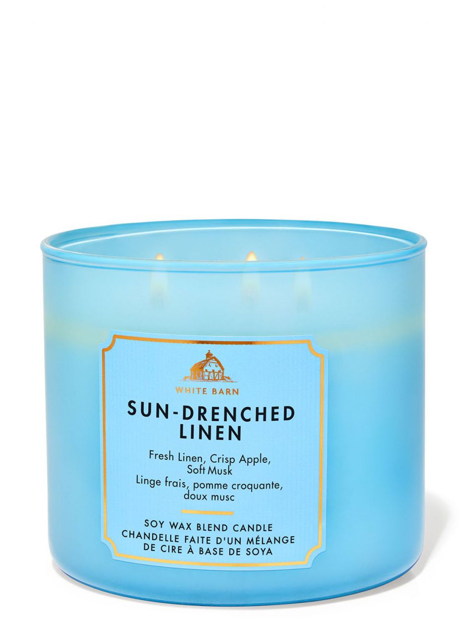 شمعة معطرة وايت بارن Sun-Drenched Linen 3-Wick