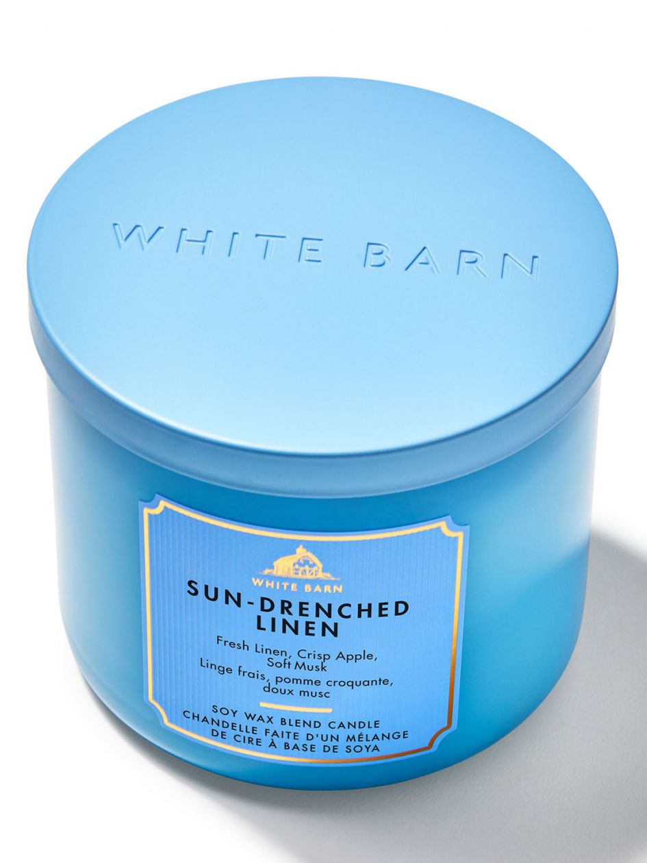 شمعة معطرة وايت بارن Sun-Drenched Linen 3-Wick
