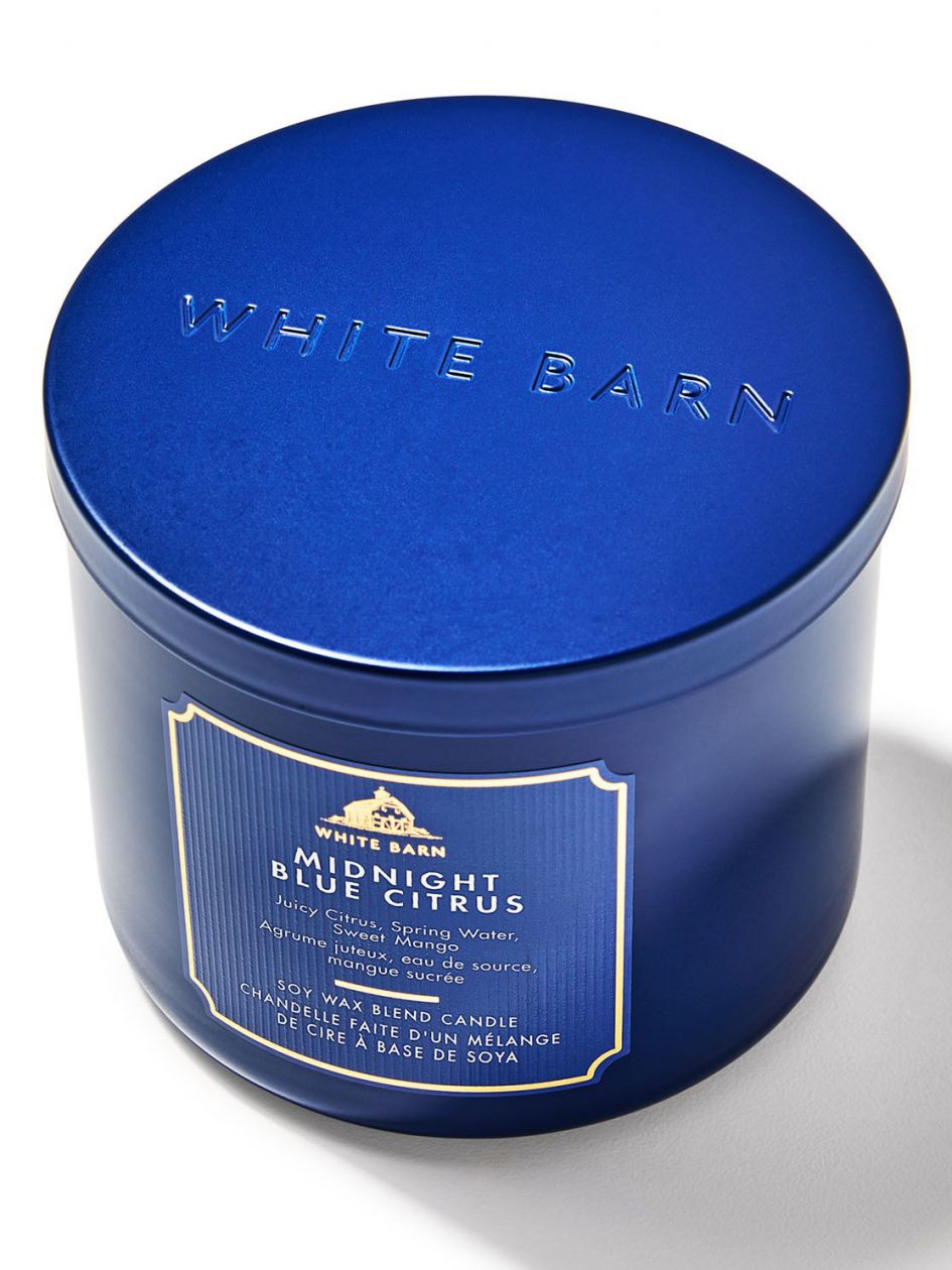 White Barn Midnight Blue Citrus 3-Wick Scented Candle