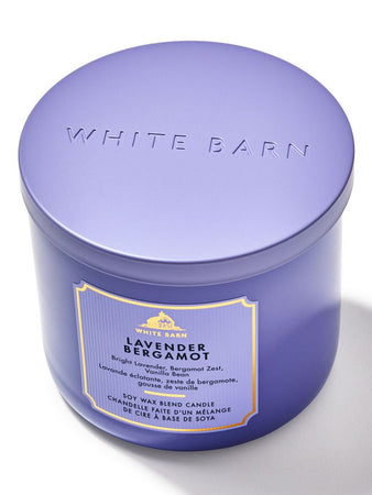 White Barn Lavender Bergamot 3-Wick Scented Candle