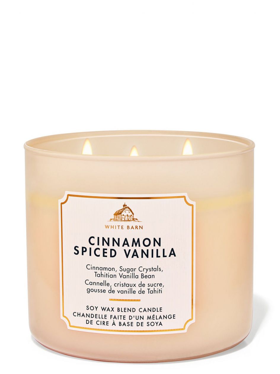 White Barn Cinnamon Spiced Vanilla 3-Wick Scented Candle