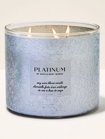 Bath & Body Works Platinum 3-Wick Scented Candle