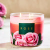 شمعة معطرة باث اند بودي وركس Rose 3-Wick
