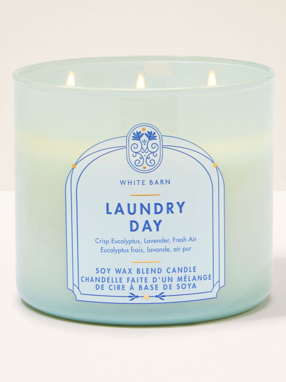 נר ריחני White Barn Laundry Day 3-Wick