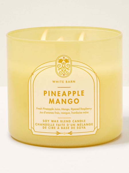 נר ריחני White Barn Pineapple Mango 3-Wick