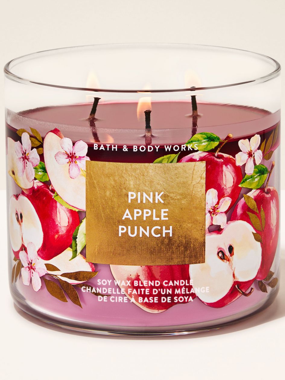 Bath & Body Works Pink Apple Punch 3-Wick Scented Candle