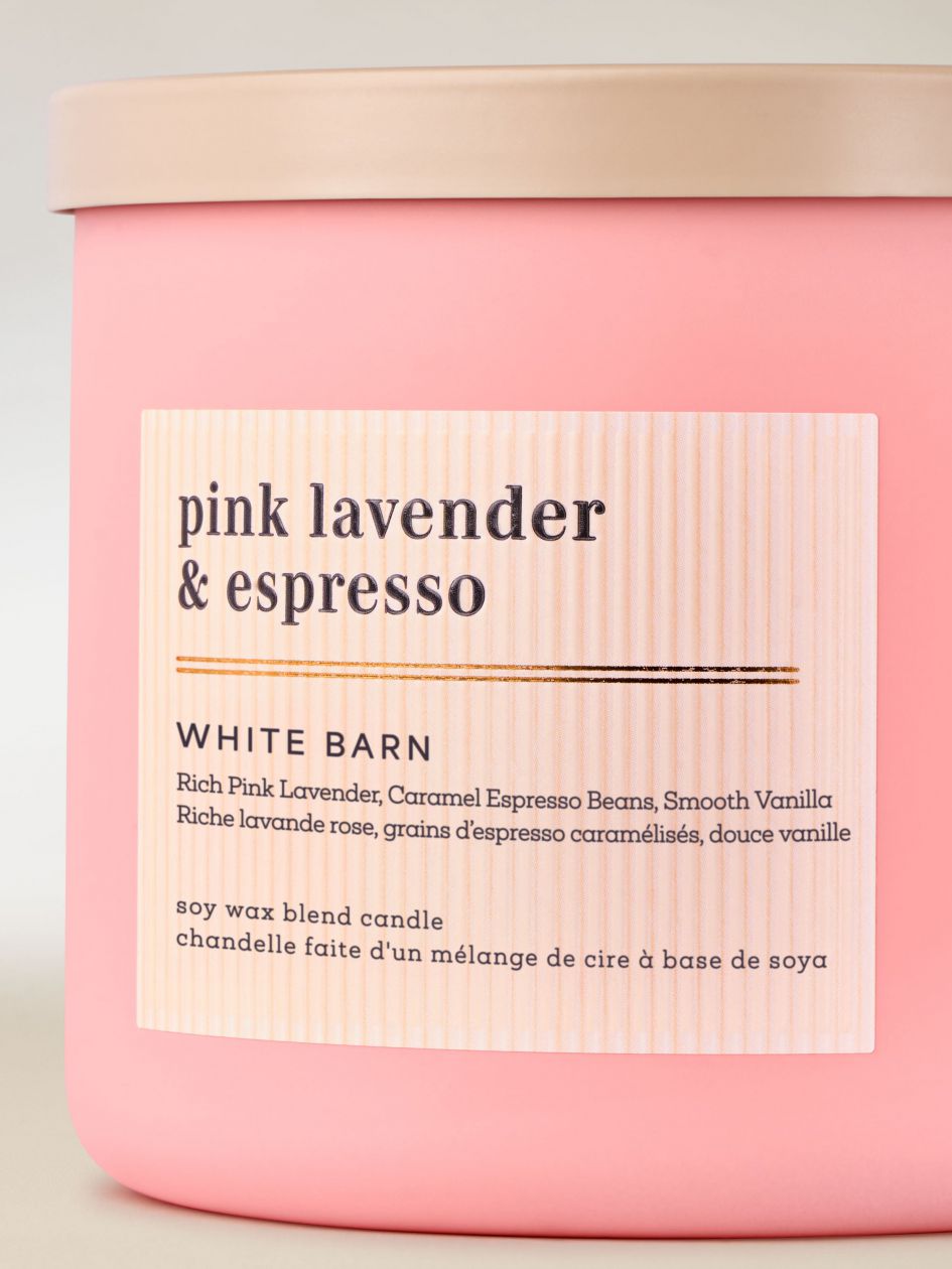 شمعة معطرة وايت بارن Pink Lavender & Espresso 3-Wick