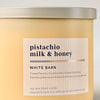 נר ריחני White Barn Pistachio Milk & Honey 3-Wick