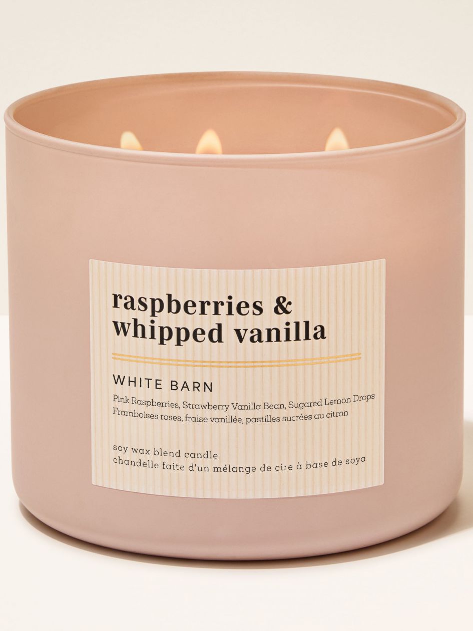 White Barn Raspberries & Whipped Vanilla 3-Wick Scented Candle