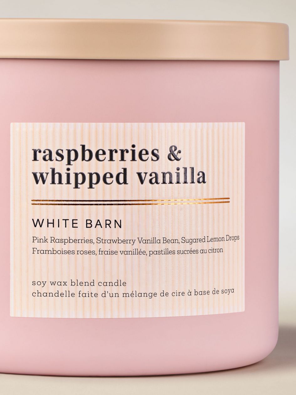 White Barn Raspberries & Whipped Vanilla 3-Wick Scented Candle