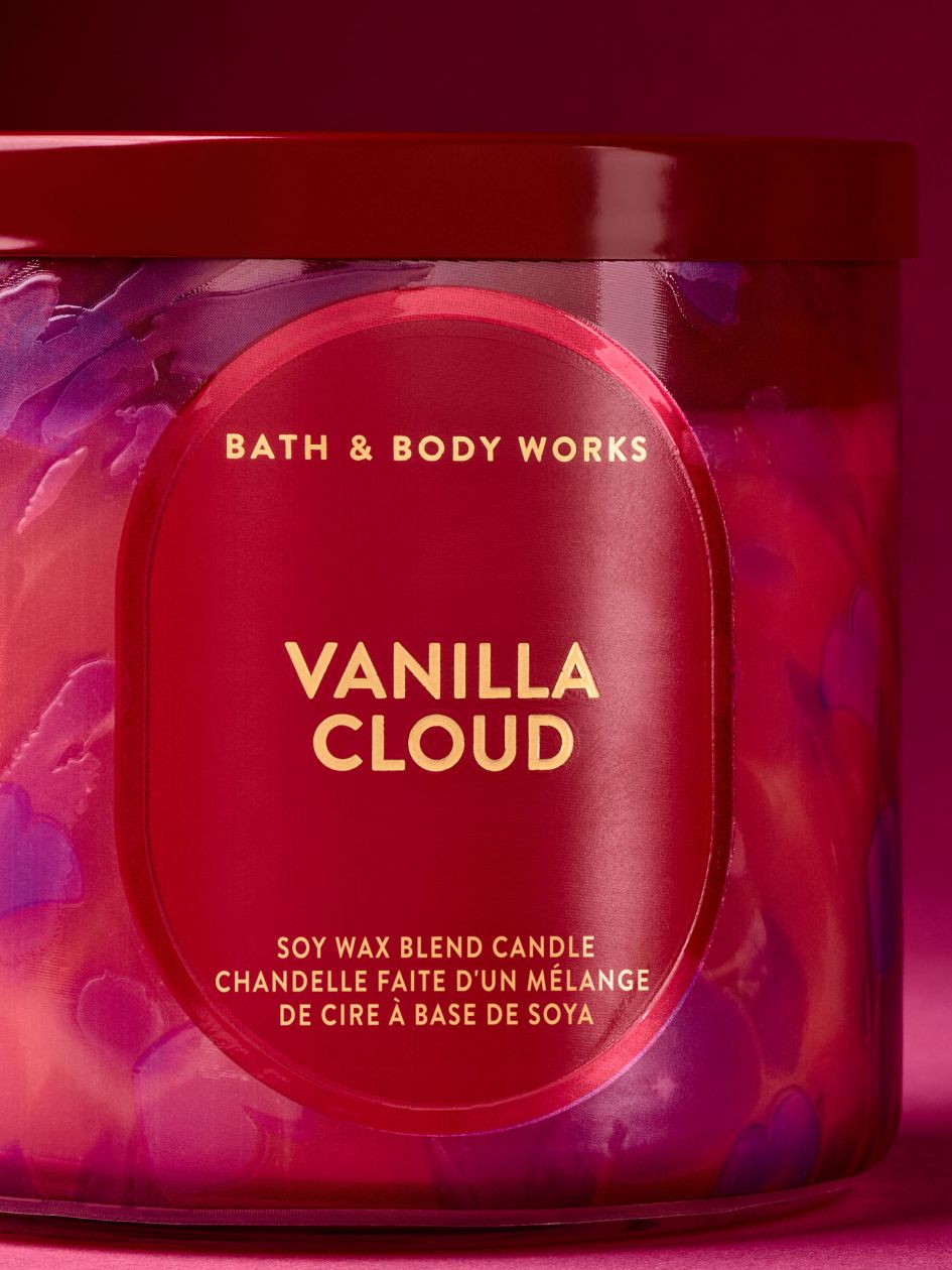 נר ריחני Bath & Body Works Vanilla Cloud 3-Wick