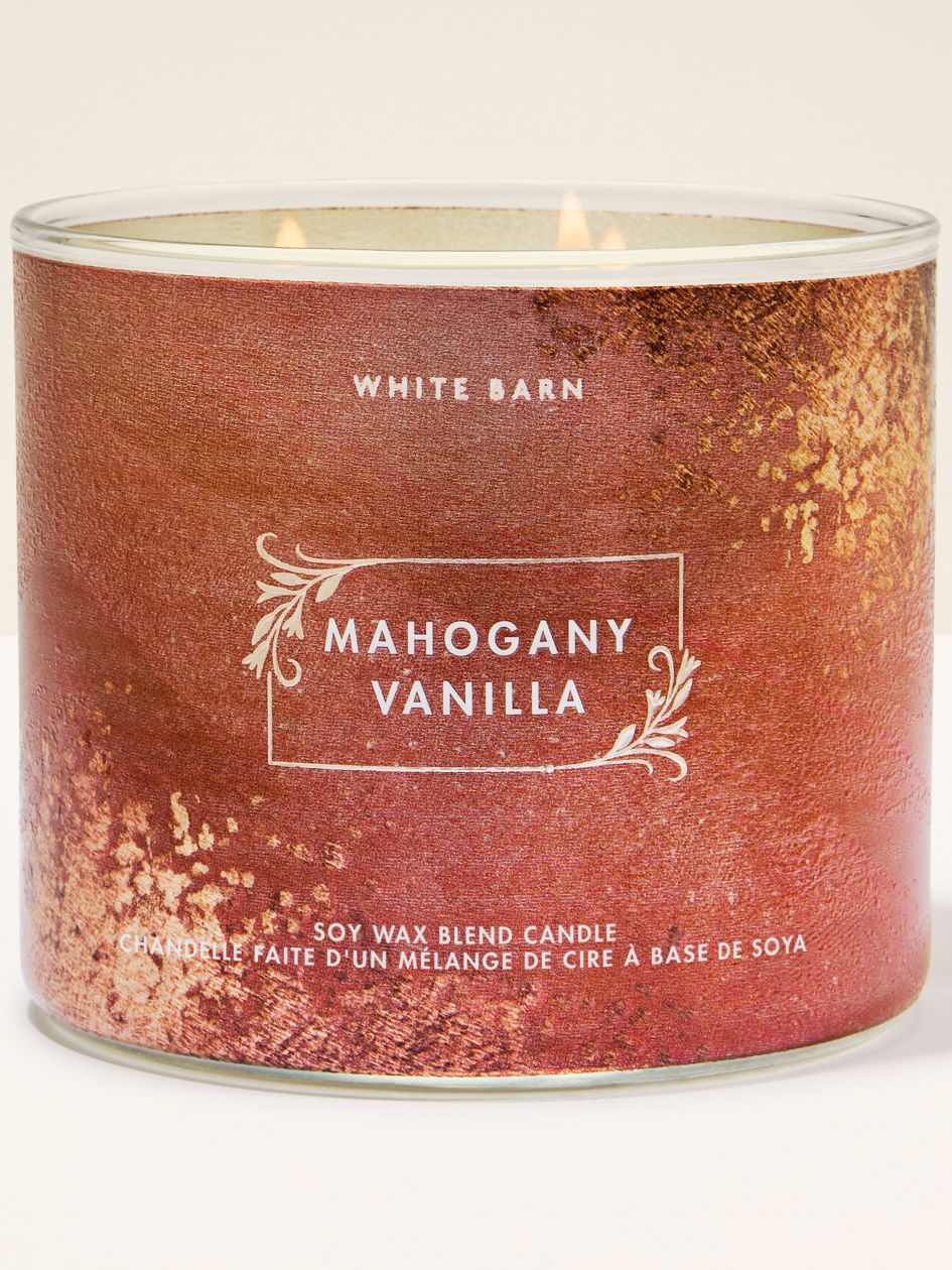 Bath & Body Works Mahogany Vanilla 3-Wick Scented Candle
