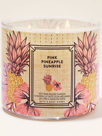 Bath & Body Works Pink Pineapple Sunrise 3-Wick Scented Candle