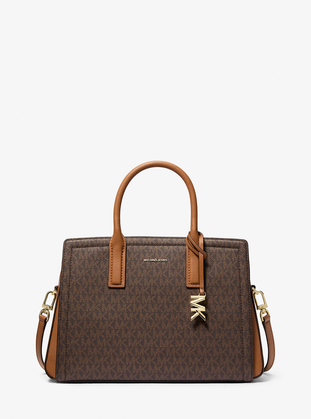 Michael Kors Laila Medium Signature Logo Satchel Bag