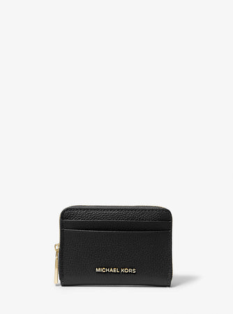 ארנק מייקל קורס Michael Korsjet Set Small Pebbled Leather Zip-Around Card Case