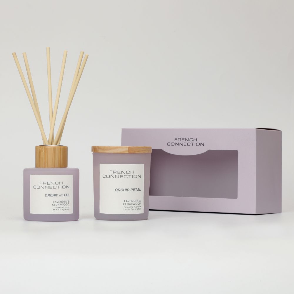 طقم هدية فرنش كونكشن Lavender and Cedarwood Candle And Diffuser Set