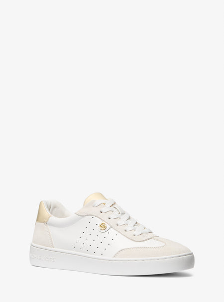 Michael Kors Scotty Leather Sneaker In Pl Gld Multi Sneaker