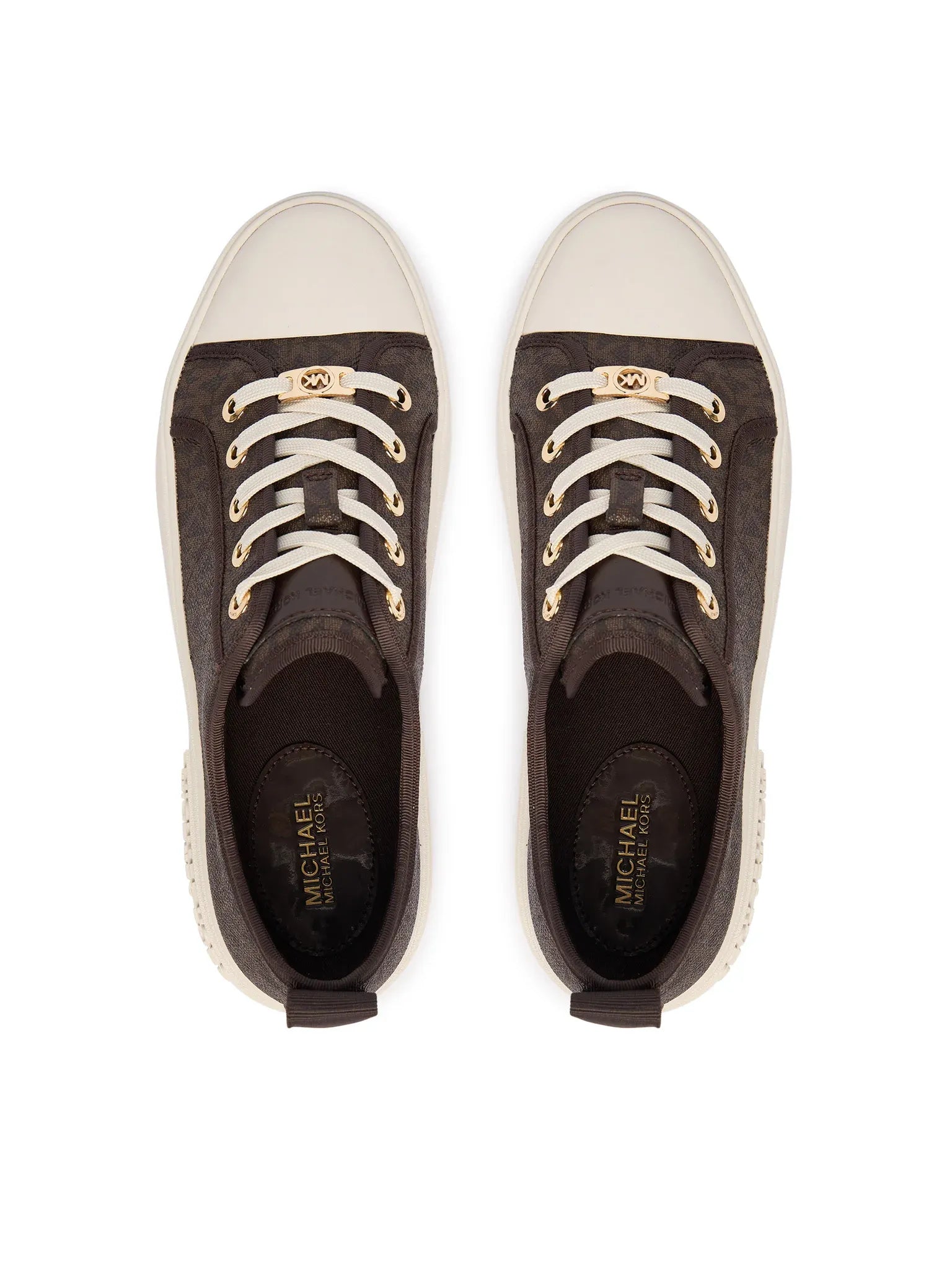 Michael Kors Evy Lace Up Brown Sneaker