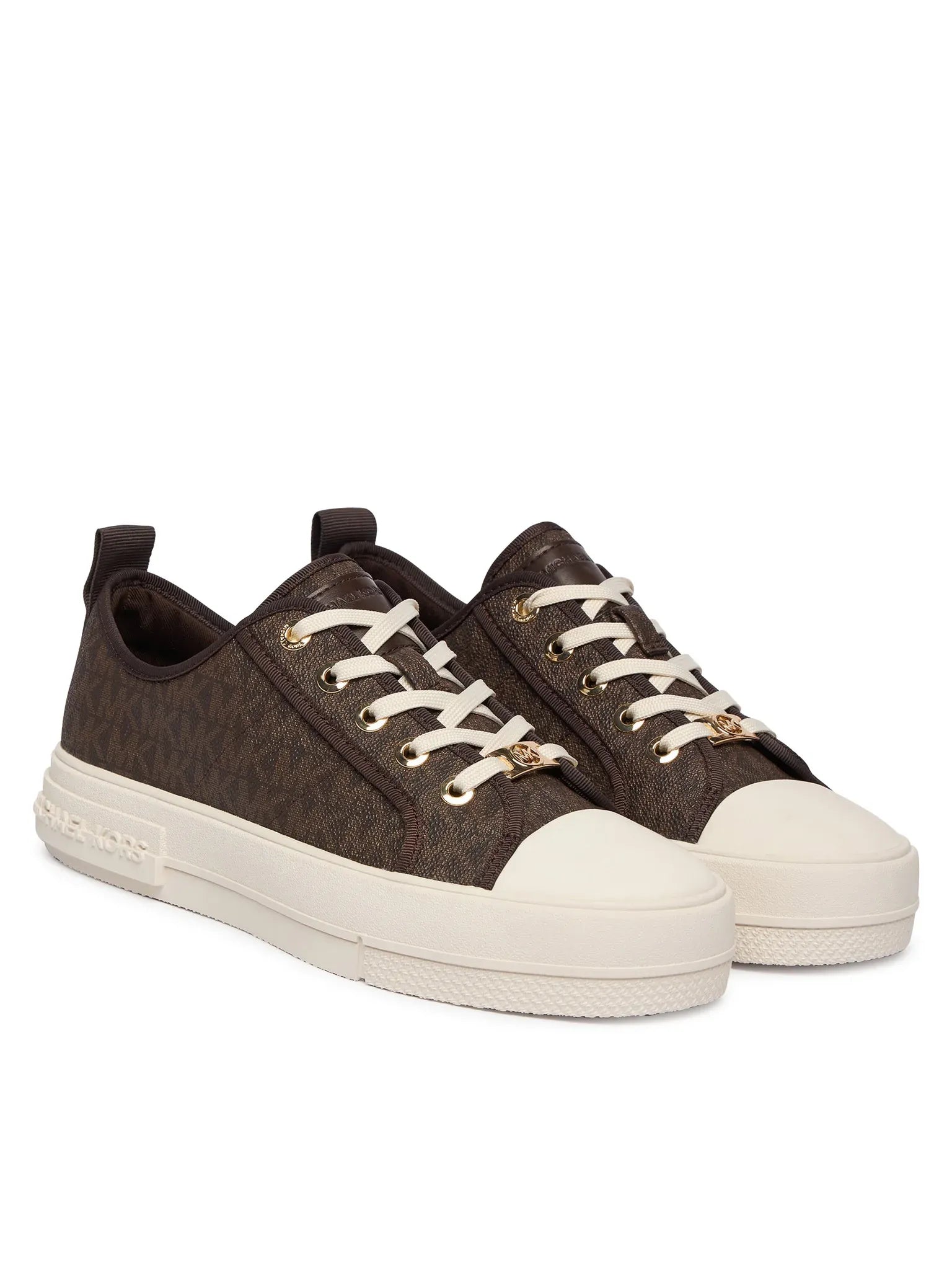 Michael Kors Evy Lace Up Brown Sneaker