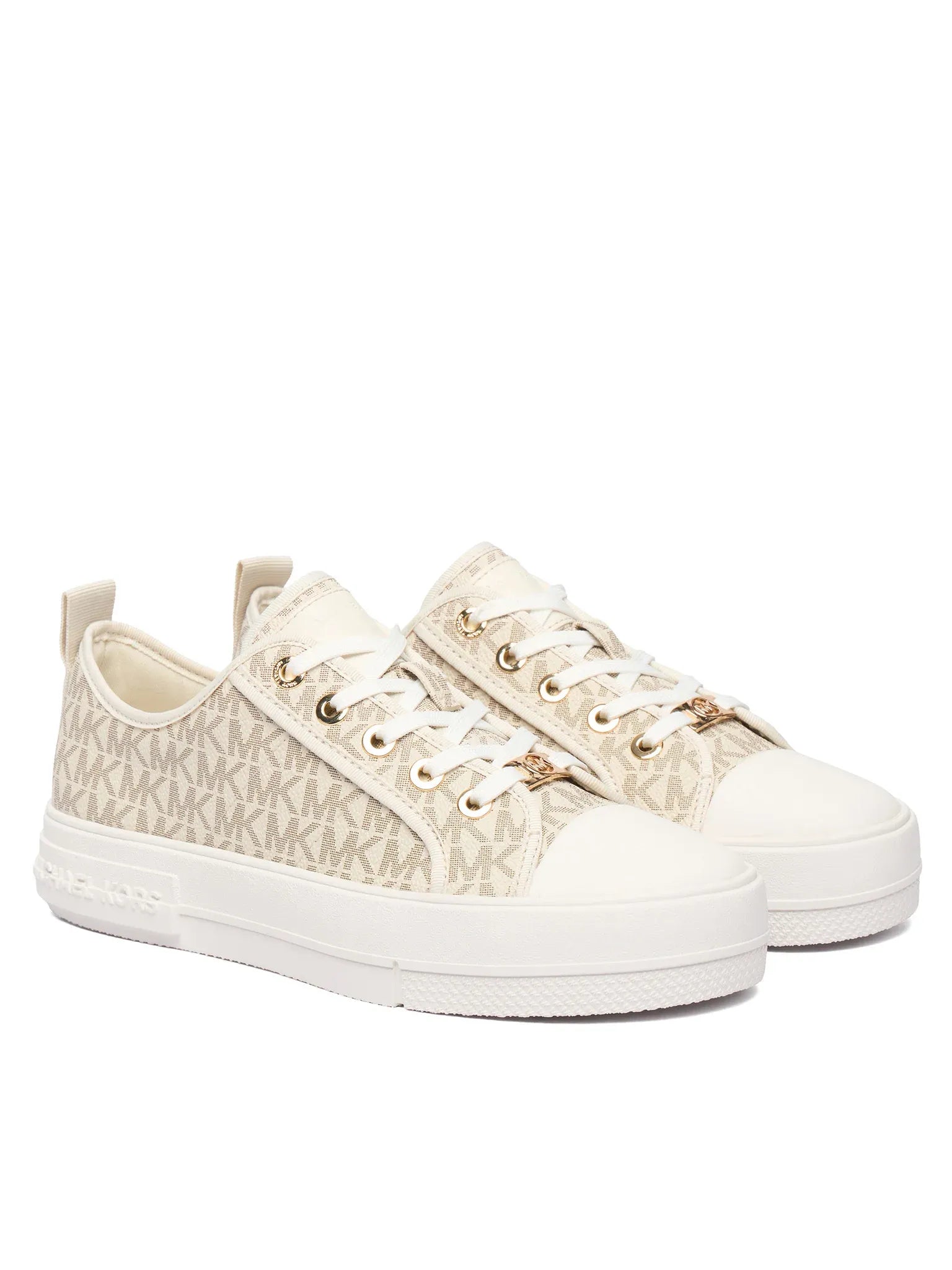 Michael Kors Evy Lace Up Vanilla Sneaker
