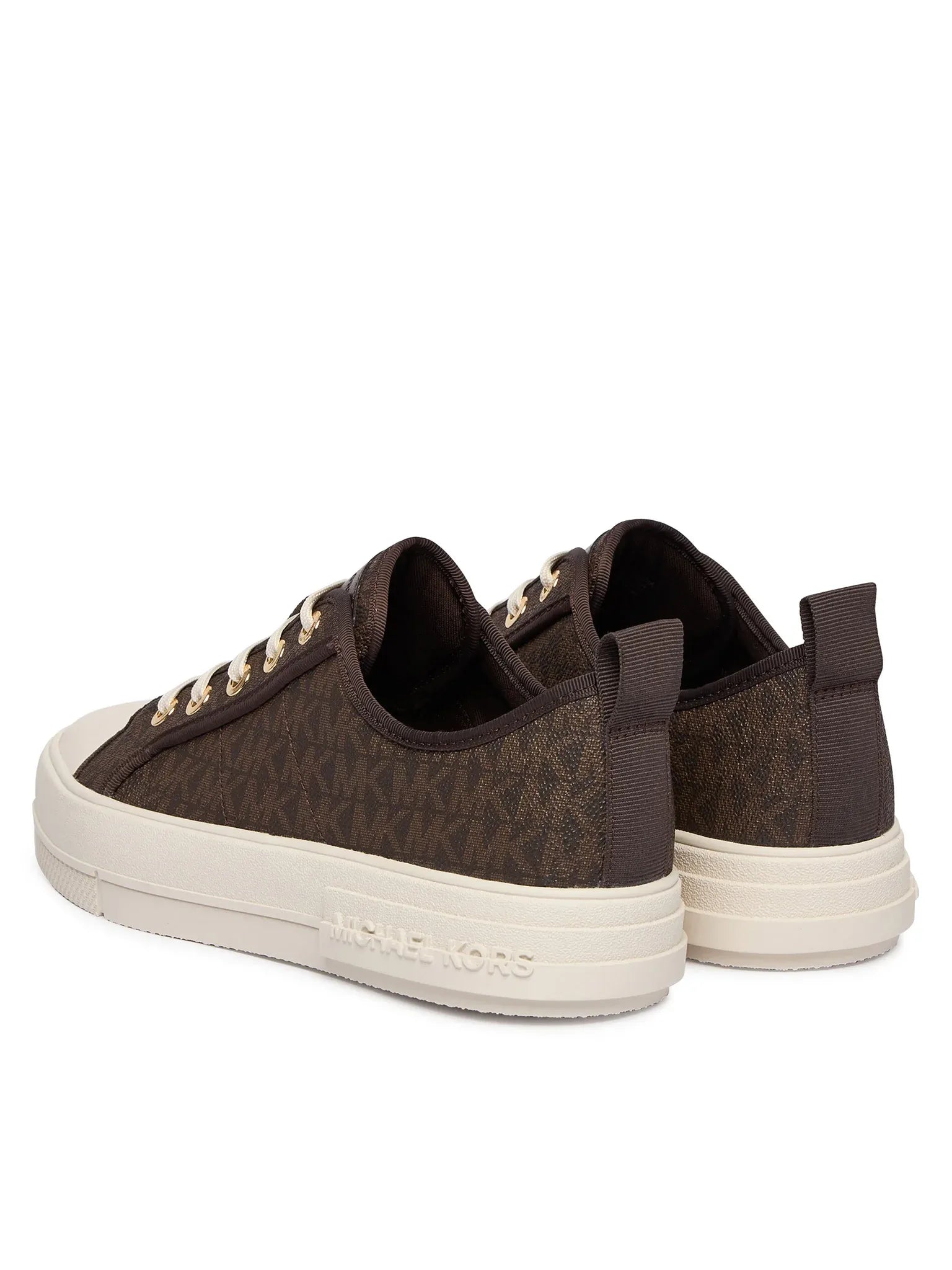 Michael Kors Evy Lace Up Brown Sneaker