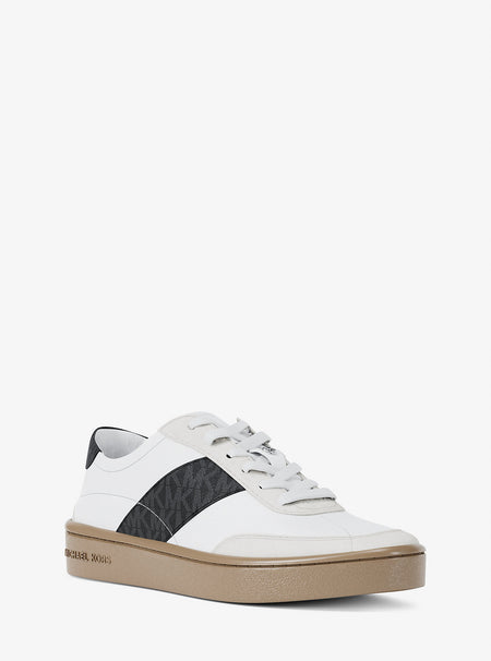 Michael Kors Kaycee Signature Logo Stripe In Rosewood Sneaker
