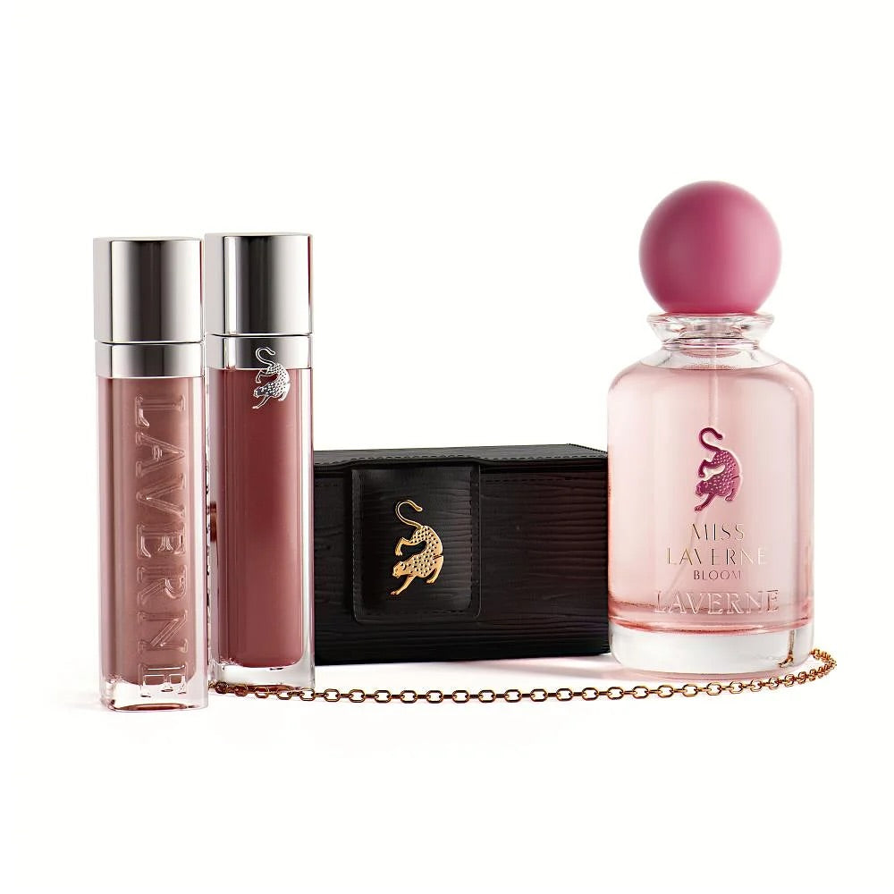 סט בשמים Laverne Beauty Collection Bloom With Bag and 2 Lip Gloss EDP ‏100 מ״ל