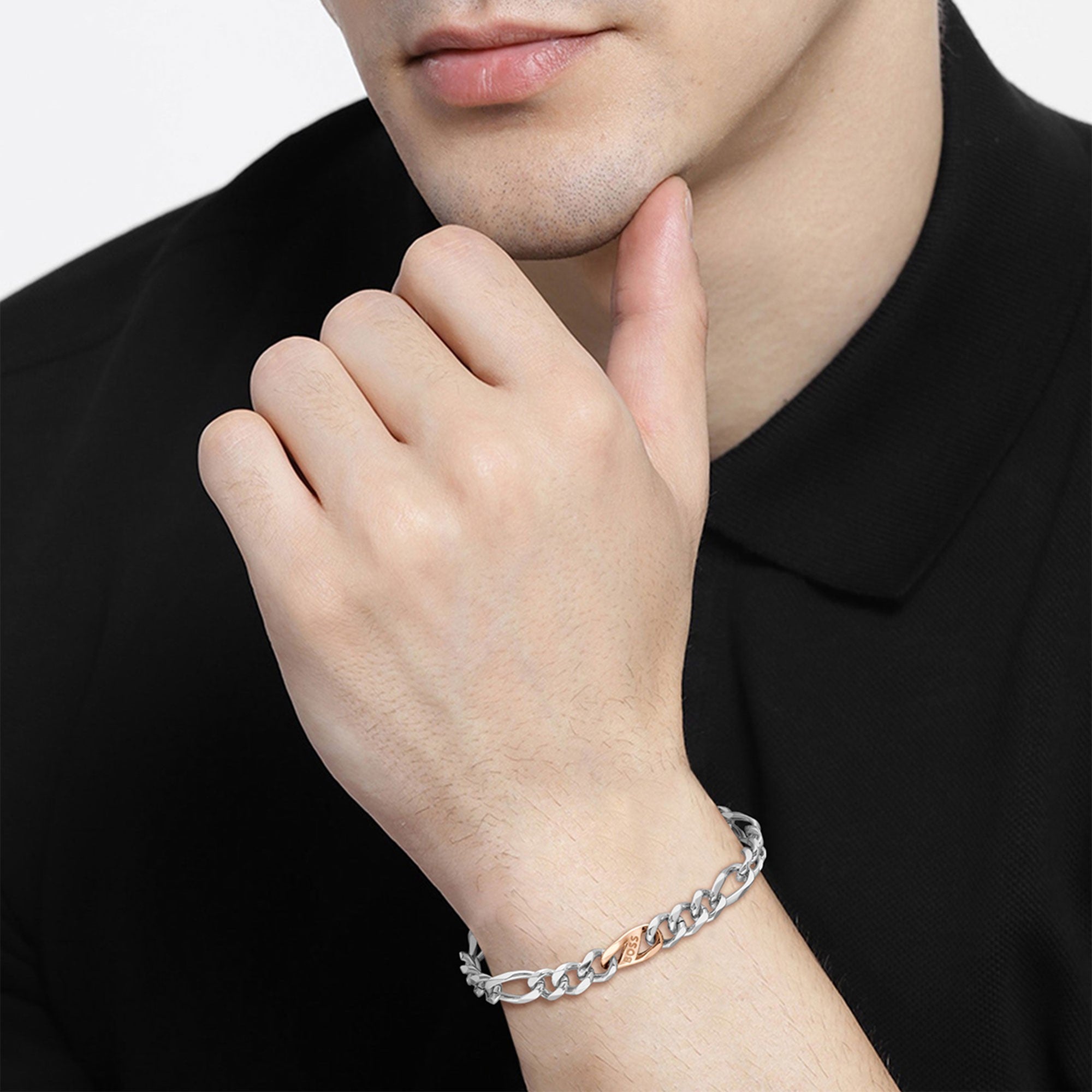 Hugo Boss Rian Logo Link Bracelet