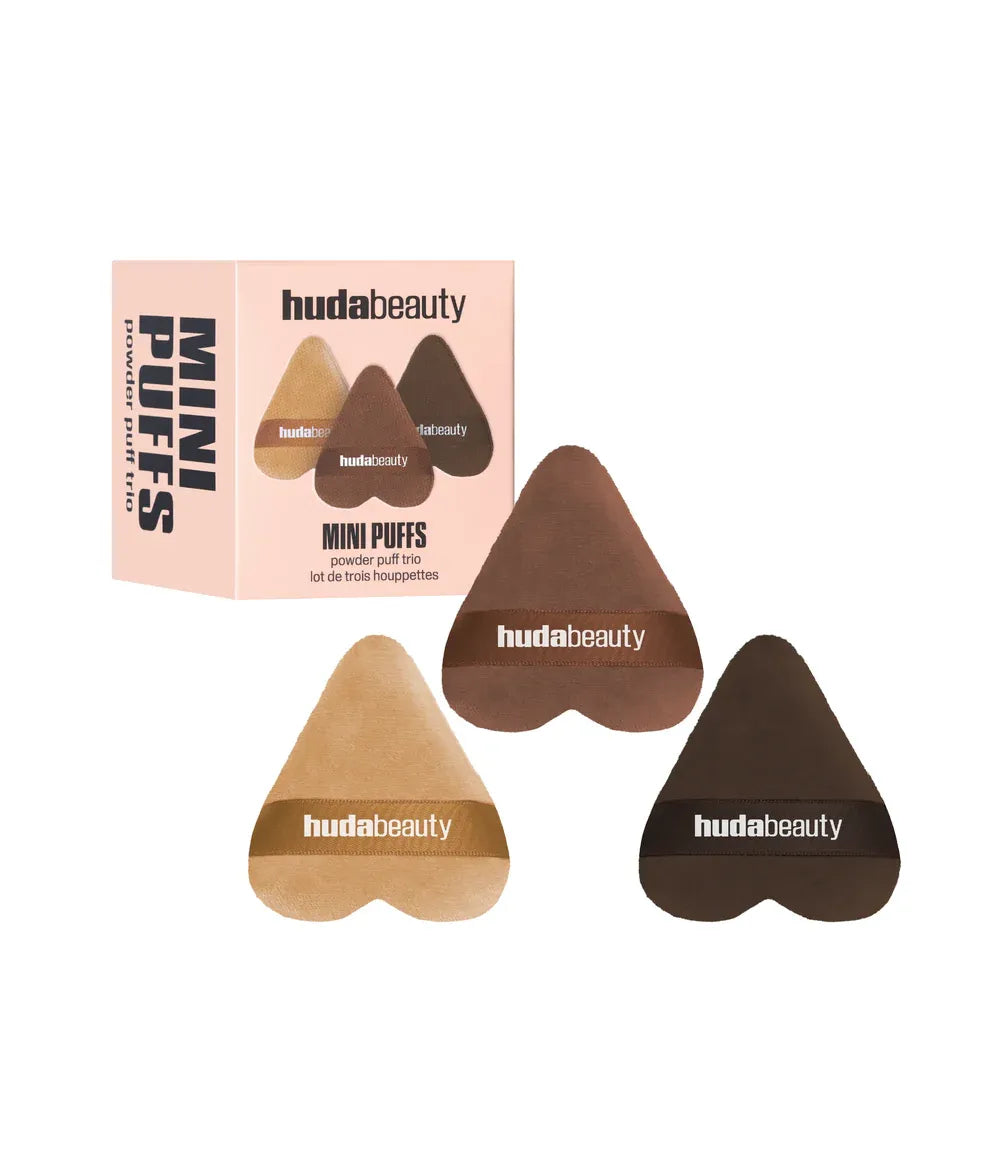 מברשת איפור Huda Beauty Easy Bake Powder Puff Trio (x3pcs)