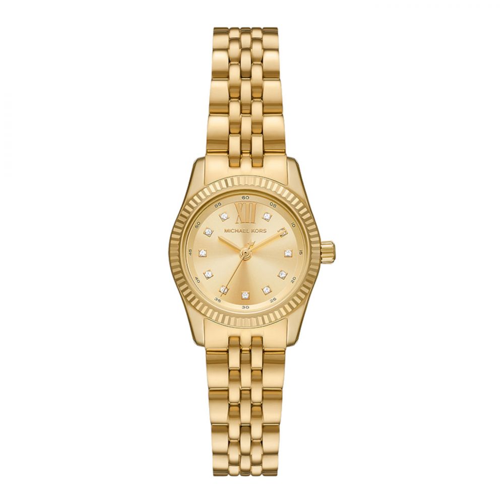 ساعة مايكل كورس Petite Lexington Pavé Gold-Tone