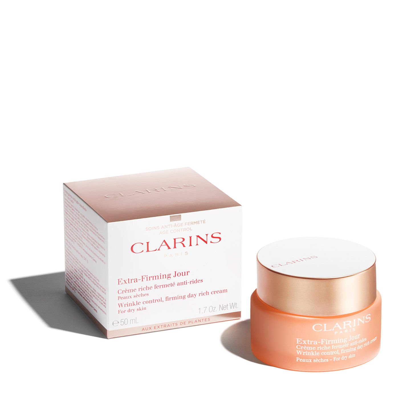 Clarins Extra-Firming Day Cream for Dry Skin - Firming + Anti-Aging Moisturizer 50ml