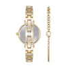 Anne Klein Round Gemstone Bangle Watch and Bracelet Set