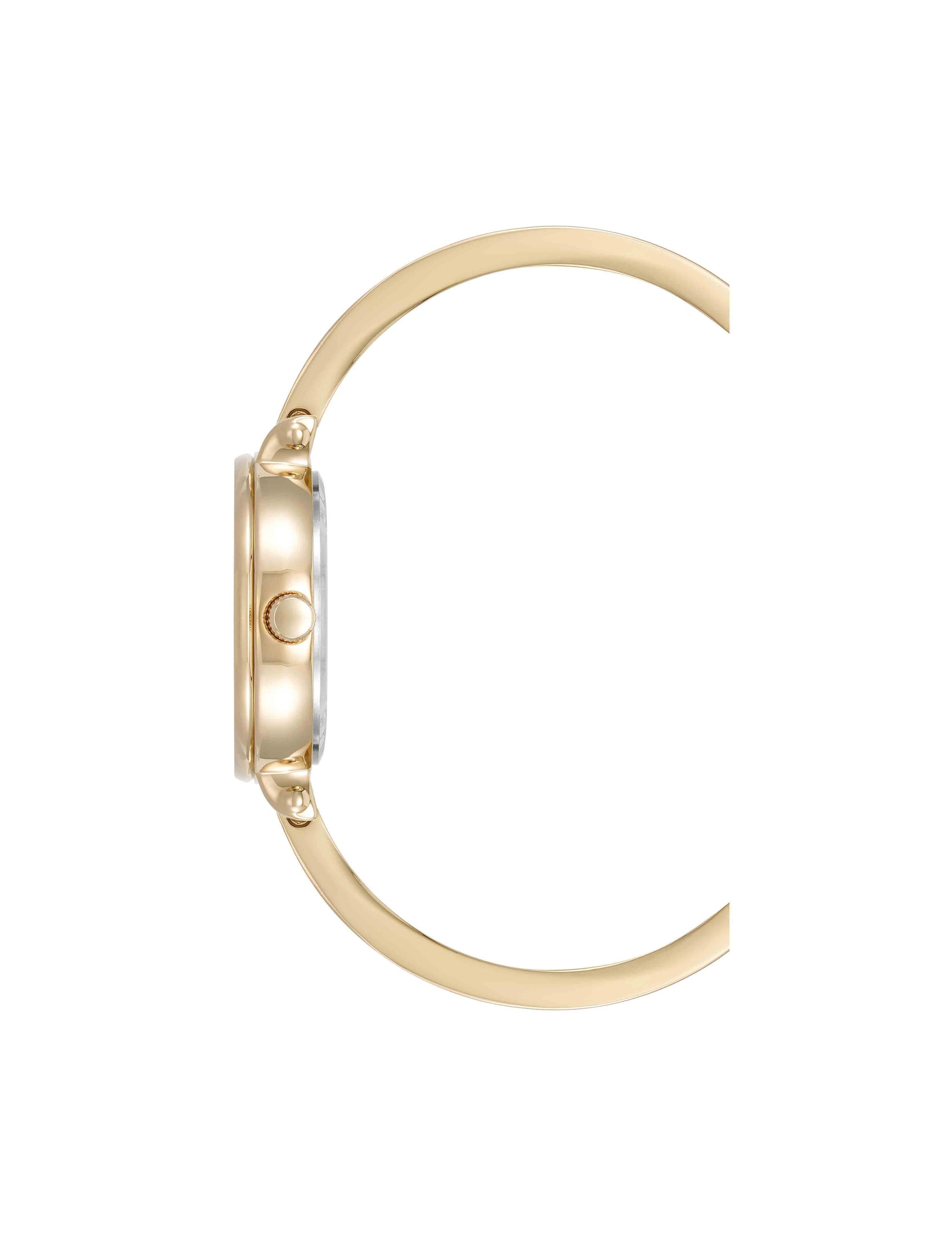 Anne Klein Round Gemstone Bangle Watch and Bracelet Set