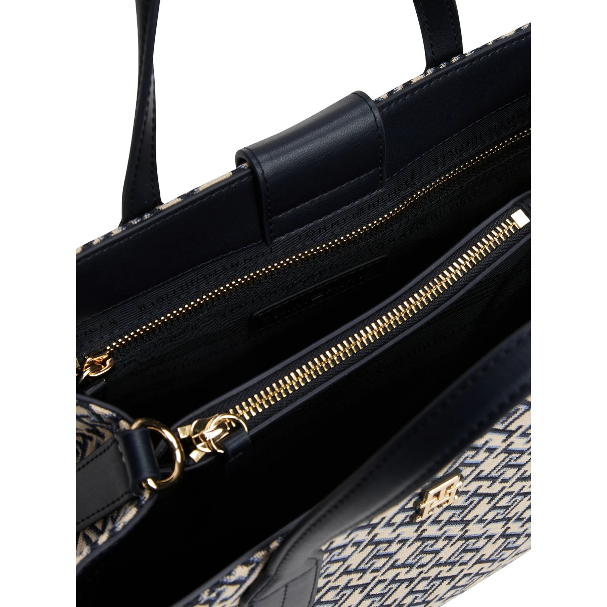 Tommy Hilfiger Monogram Jacquard Satchel Bag