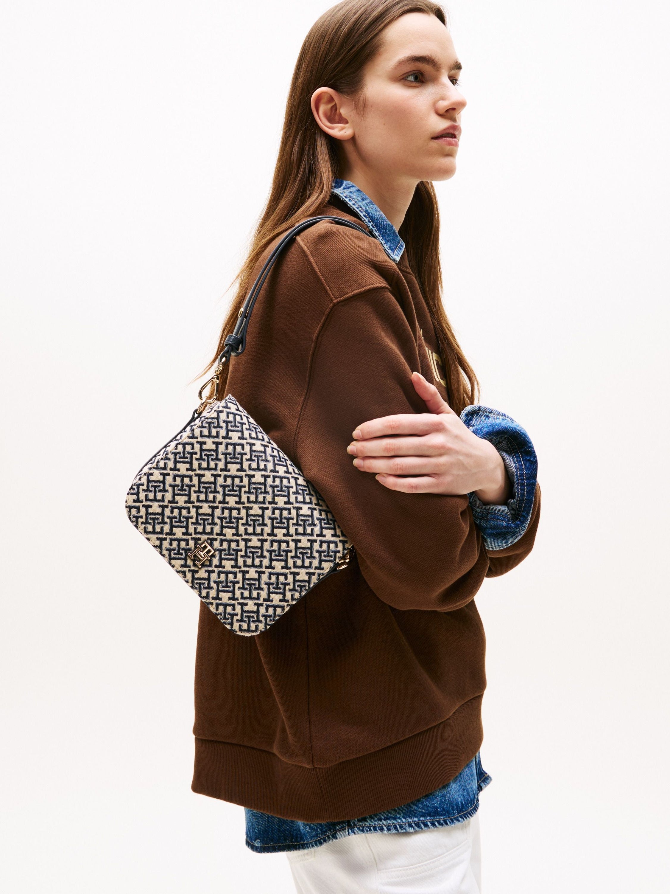 Tommy Hilfiger Monogram Jacquard Crossbody Bag